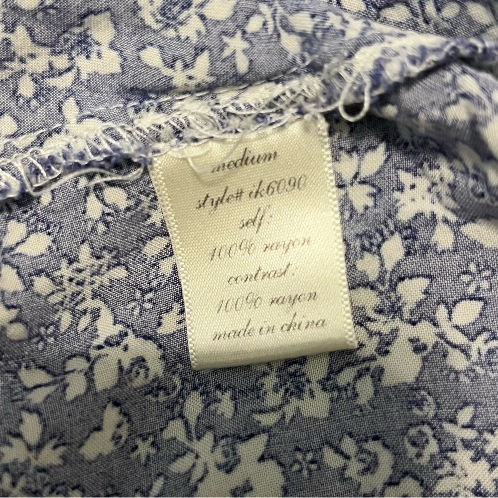 Blue Rain Blue & White Floral Wrap Skirt - Picture 9 of 10